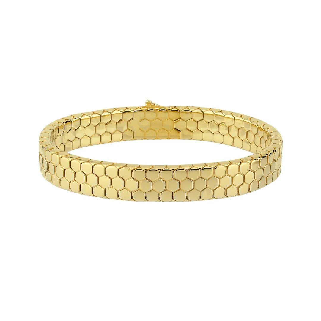Silver Bracelet Classic with Gold Plated